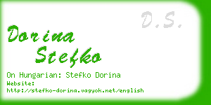 dorina stefko business card